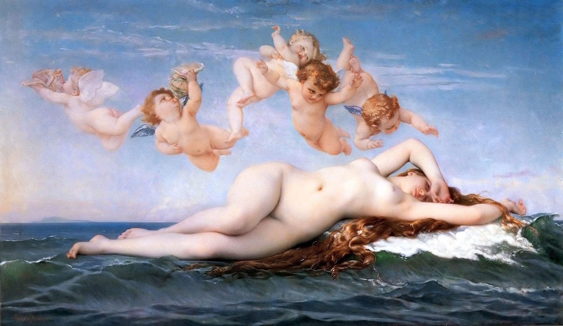 維納斯的誕生 by Alexandre Cabanel, 1863